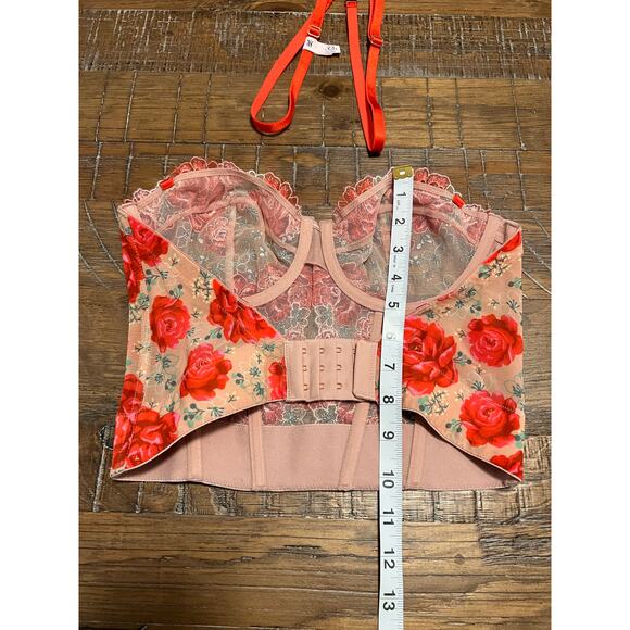 Victoria’s Secret Dream Angels Corset Floral Lace Bra Top NWT Size 32D - Picture 8 of 8